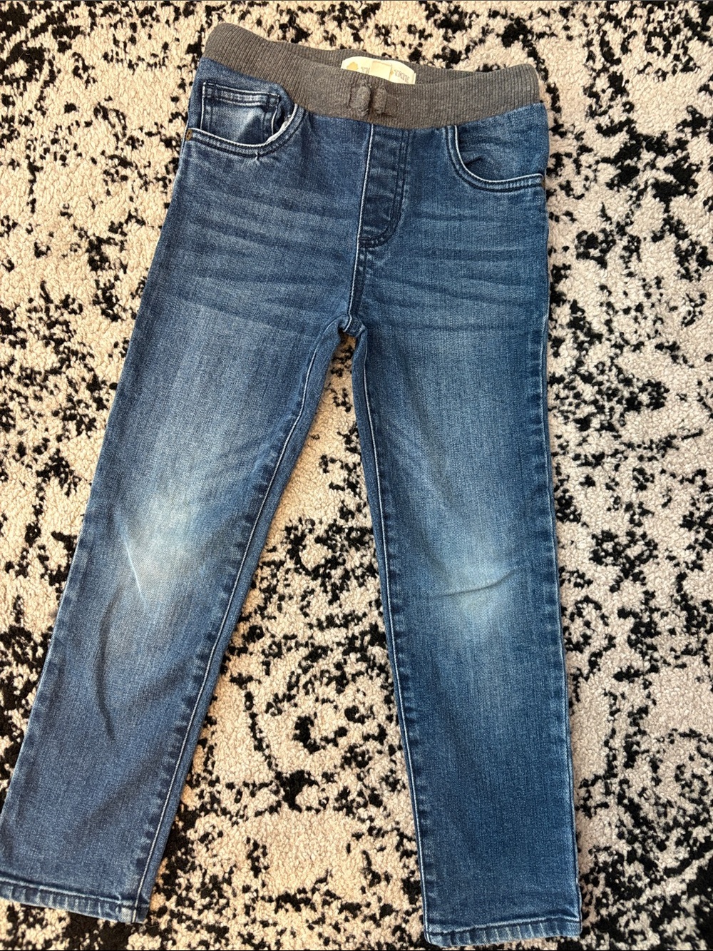 Tucker + Tate Dark Blue Skinny Jeans with Gray Knit Waistband